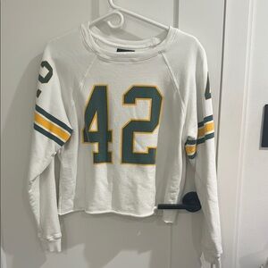 Free people retro brand Sweatshirt Green Yellow Number 42 packers colors Small